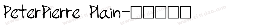 PeterPierre Plain字体转换